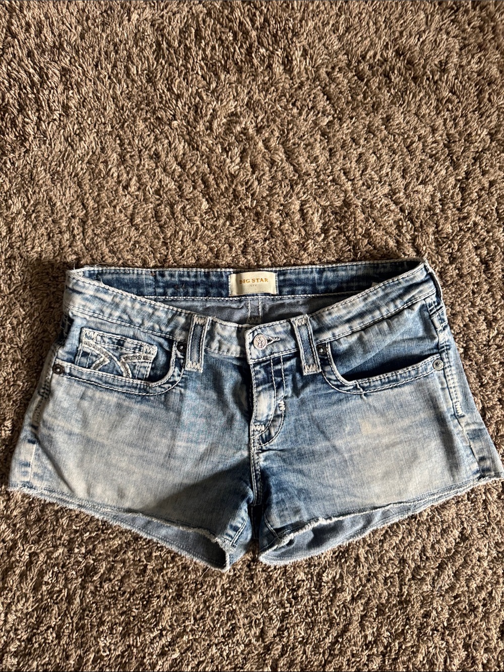 Big Star Light Blue Denim Cutoff Shorts